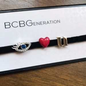 BCBGeneration I Love You Charm Choker NWT